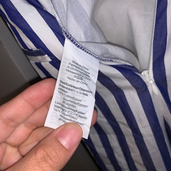 J.Crew size 00 blue white stripe halter wide leg Jump suit pantsuit romp… - Picture 10 of 14